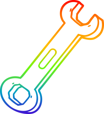 gökkuşağı gradyan çizgi çizimi bir insan tarafından çizilmiş çizgi film anahtarı