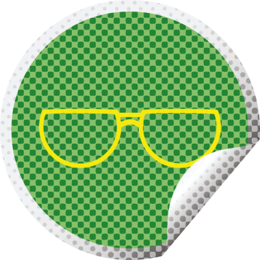 Bir insan tarafından çizilmiş grafik vektör illüstrasyon dairesel soyma etiketi