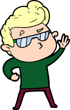 Bir insan tarafından çizilmiş havalı bir çizgi film.