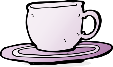 Bir insan tarafından çizilmiş çay fincanı.