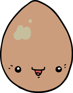 bir insan tarafından çizilmiş karikatür yumurtası