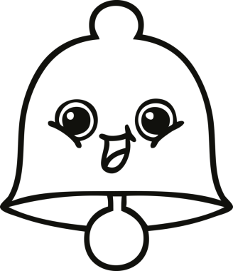 Bir insan tarafından çizilmiş bir çanın çizgi çizimi