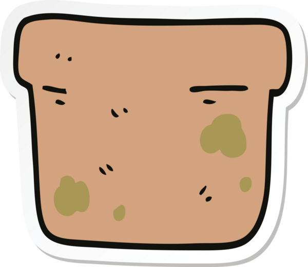 Bir insan tarafından çizilmiş karikatür bitkisi etiketi.