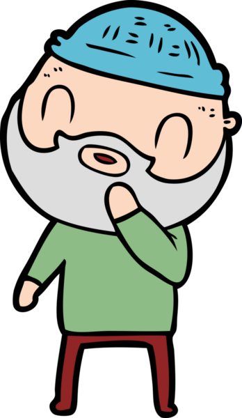 Bir insan tarafından çizilmiş sakallı bir adam.