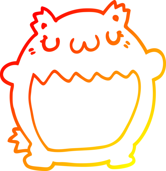 Bir insan tarafından çizilen çizgi film ayısının sıcak çizgi çizimi