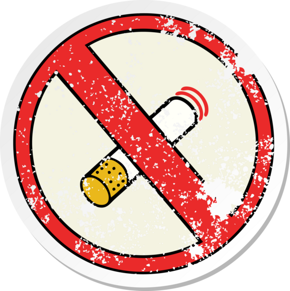 Sevimli bir çizgi filmin sıkıntılı çıkartması. Sigara içmek yasak. Bir insan tarafından çizilmek yasak.