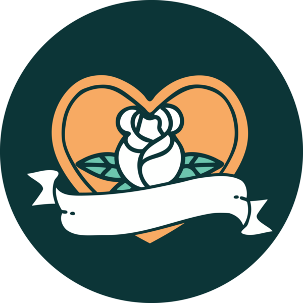 Bir insan tarafından çizilmiş bir kalbin ikonik dövme görüntüsü.