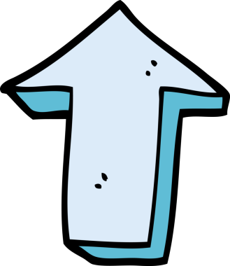 Bir insan tarafından çizilmiş karalama oku.