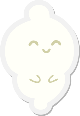 Bir insan tarafından çizilmiş cadılar bayramı hayalet çıkartması