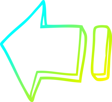 Soğuk gradyan çizgi çizimi bir insan tarafından çizilmiş bir oku işaret ediyor.