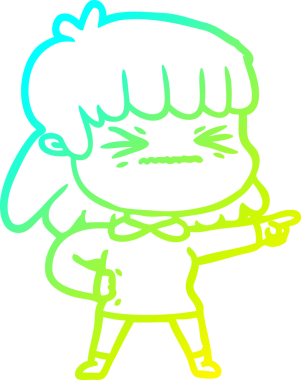 Bir insan tarafından çizilmiş bir karikatür kadın çizimi.