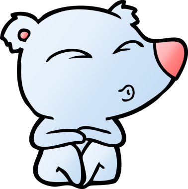 bir insan tarafından çizilmiş bir karikatür ıslık ayısı