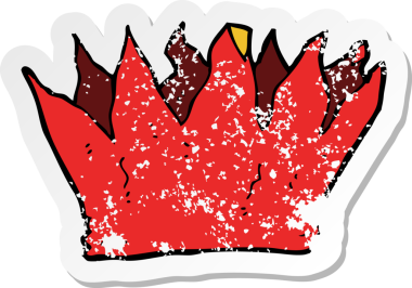 İnsan tarafından çizilmiş bir karikatür kağıdının gerilmiş çıkartması.