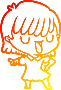 Bir insan tarafından çizilmiş bir karikatür kadın çizimi