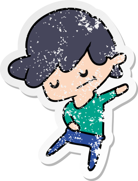 Bir insan tarafından çizilmiş kawaii yakışıklı bir çocuğun sıkıntılı karikatür çizimi