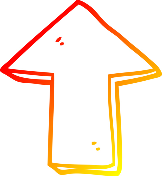 Bir insan tarafından çizilmiş bir çizgi filmin sıcak gradyan çizimi