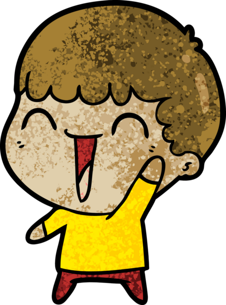 Bir insan tarafından çizilmiş mutlu bir adam.