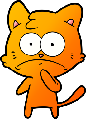 bir insan tarafından çizilmiş sinirli bir kedi.