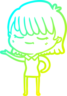 Bir insan tarafından çizilmiş bir karikatür kadın çizimi.