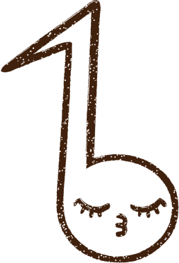 Bir insan tarafından çizilmiş müzikal defter kömürü çizimi