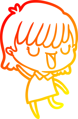 Bir insan tarafından çizilmiş bir karikatür kadın çizimi