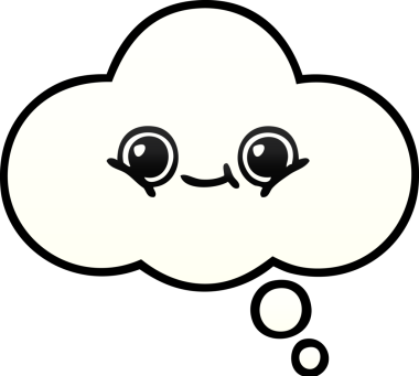 Bir insan tarafından çizilen düşünce baloncuğunun gölgeli çizimi