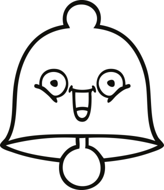 Bir insan tarafından çizilmiş bir çanın çizgi çizimi