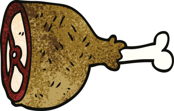 karikatür bir insan tarafından çizilmiş iyi pişmiş et