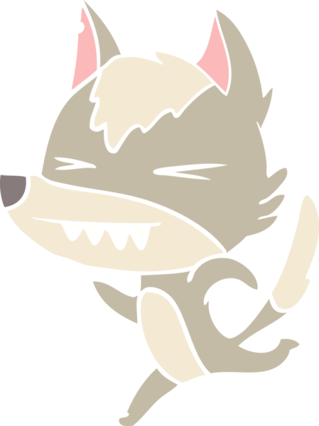 Bir insan tarafından çizilen kızgın kurt.