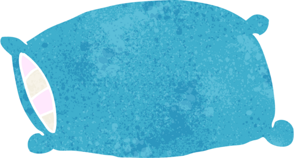 Bir insan tarafından çizilmiş karton yastık.