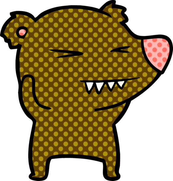 Bir insan tarafından çizilmiş bir çizgi film karakteri.