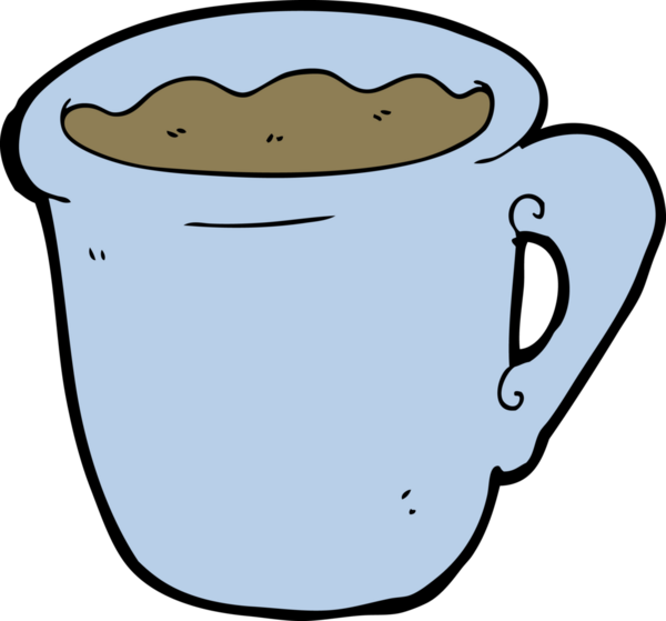 bir insan tarafından çizilmiş kahve fincanı.