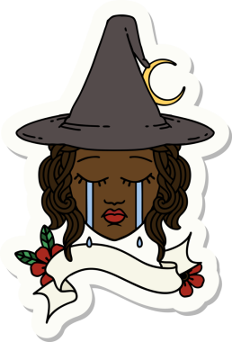 Bir insan tarafından çizilmiş insan cadı karakterinin çıkartması.