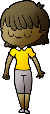 Bir insan tarafından çizilmiş karikatür kadın.