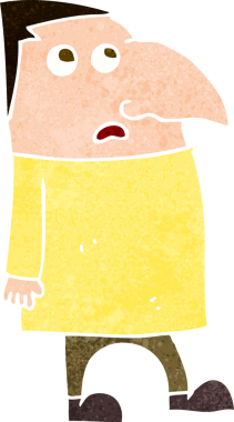 Bir insan tarafından çizilmiş endişeli bir adam.