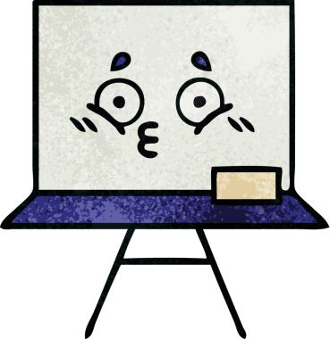 Bir insan tarafından çizilmiş beyaz bir panonun retro grunge desen karikatürü