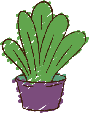 Bir insan tarafından çizilen ev bitkisi tebeşiri