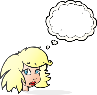 Bir insan tarafından çizilmiş serbest çizim baloncuk kadın yüzü.