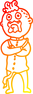 Bir insan tarafından çizilmiş bir çizgi film karakteri.