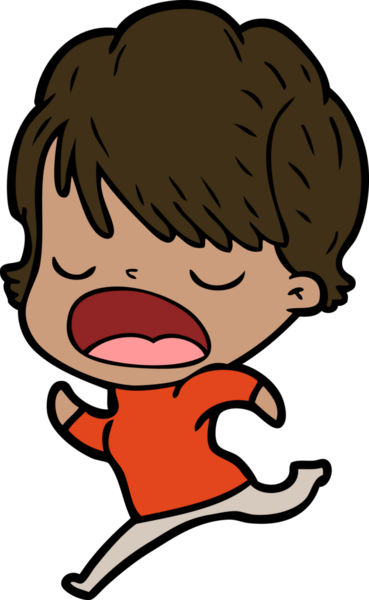 Bir insan tarafından çizilmiş bir karikatür kadın konuşuyor.