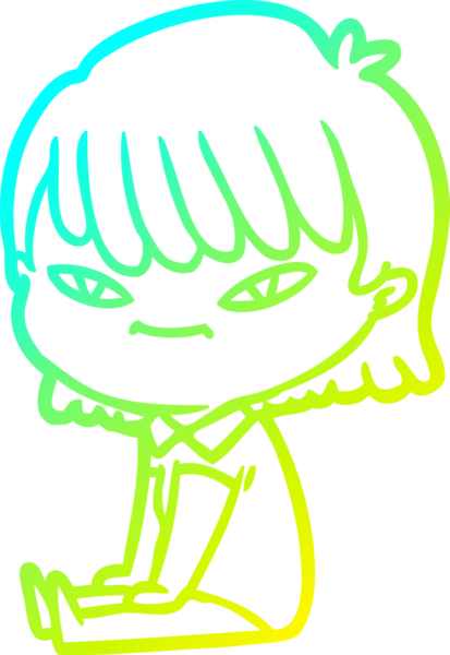 Bir insan tarafından çizilmiş bir karikatür kadın çizimi.