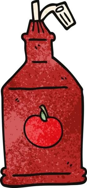 Bir insan tarafından çizilmiş karalama domates ketçapı