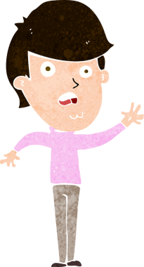 Bir insan tarafından çizilmiş mutsuz çocuk çizgi filmi.