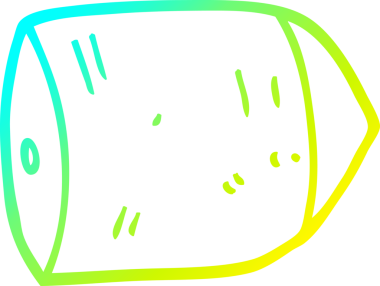 Bir çizgi filmin soğuk gradyan çizimi. Bir insan tarafından çizilmiş büyük bir kurşun.