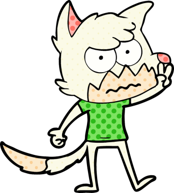 Bir insan tarafından çizilmiş bir tilki.