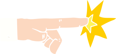 Bir insan tarafından çizilmiş düz renkli çizgi film.