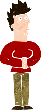 bir insan tarafından çizilmiş sinirli bir adam.