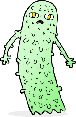 Bir insan tarafından çizilmiş garip bir hayalet.