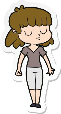 Bir insan tarafından çizilmiş ilgisiz bir karikatür çıkartması.