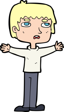 bir insan tarafından çizilmiş sinirli bir adam.